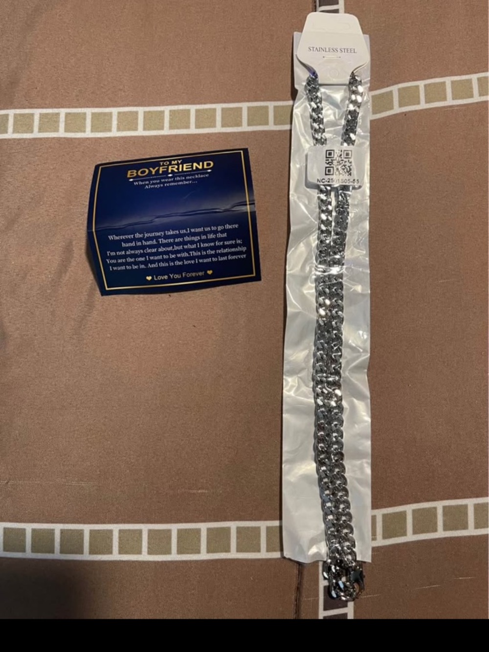 Stainless Steel boyfriend necklace - new - 20inch